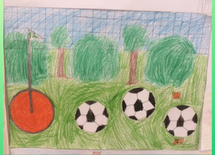 Úszótáborozók a footgolf pályán