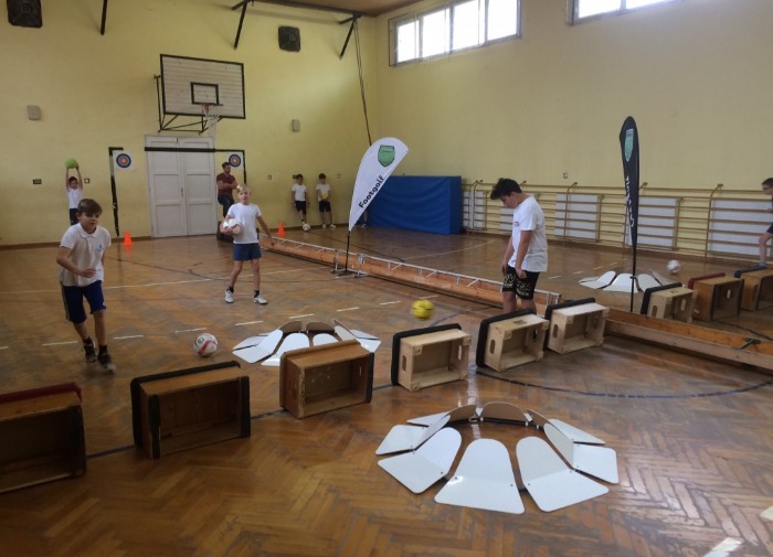 Footgolf játékbemutató a Lakiteleki Eötvös Lóránd Általános Iskola és Alapfokú Művészeti Iskolában